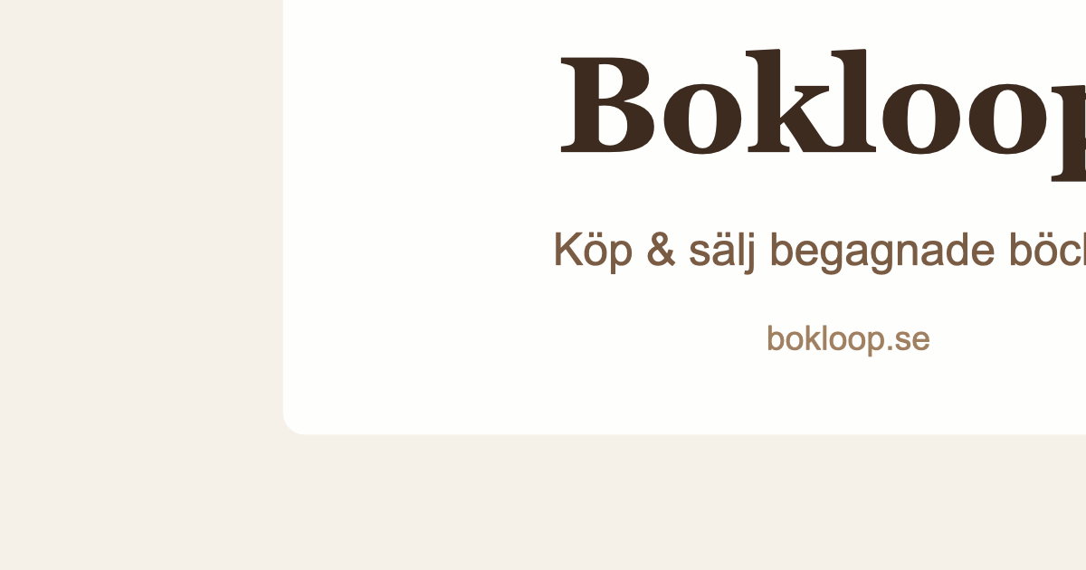 Bokloop – Köp & sälj begagnade böcker